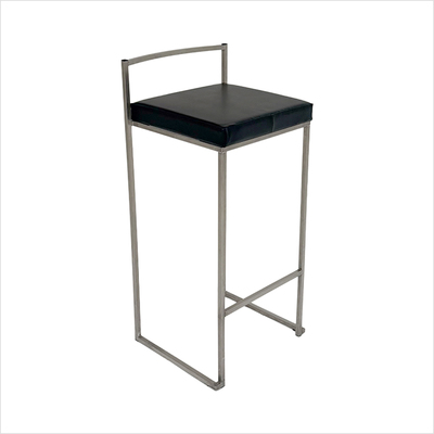 Polster fuer Barhocker_Stuhl Manhattan schwarz_oblique